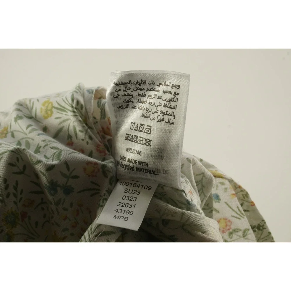 New Bar III Performance‎ Slim Stretch White Floral Button Up Shirt Men's Large